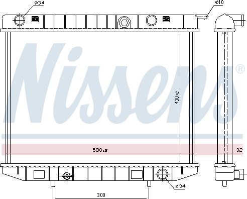 NISSENS 63299 - Радіатор, охолодження двигуна autocars.com.ua