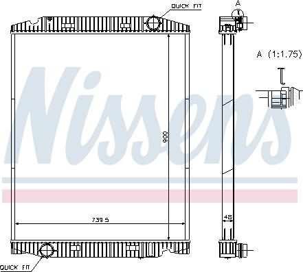 Nissens 63331A - Радіатор, охолодження двигуна autocars.com.ua