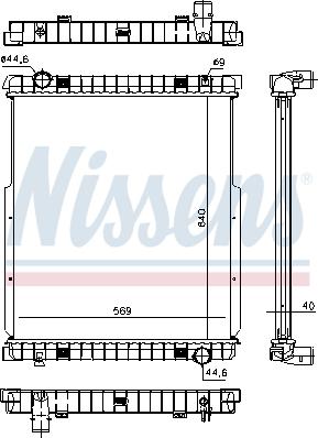 Nissens 63332 - Радиатор, охлаждение двигателя avtokuzovplus.com.ua