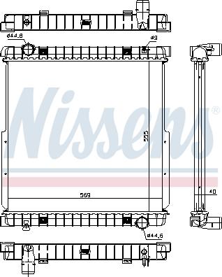 Nissens 63333 - Радіатор, охолодження двигуна autocars.com.ua