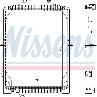 Nissens 63334 - Радіатор, охолодження двигуна autocars.com.ua