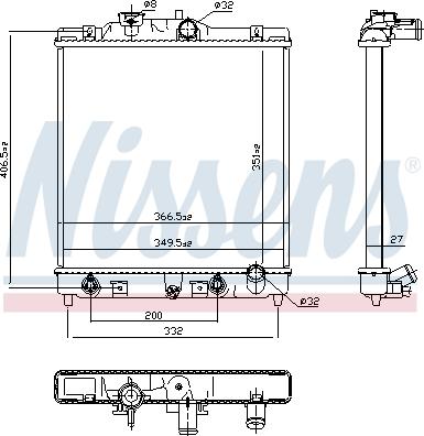 Nissens 63340 - Радиатор, охлаждение двигателя avtokuzovplus.com.ua