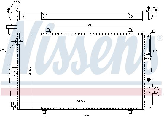 Nissens 694380 - Радіатор, охолодження двигуна autocars.com.ua