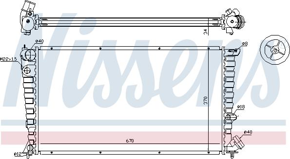 Nissens 697629 - Радіатор, охолодження двигуна autocars.com.ua