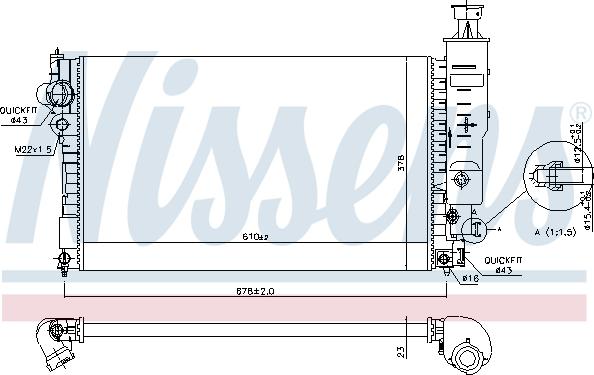 Nissens 691104 - Радиатор, охлаждение двигателя avtokuzovplus.com.ua