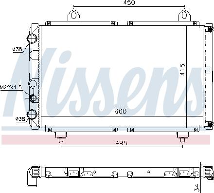 Nissens 694102 - Радіатор, охолодження двигуна autocars.com.ua