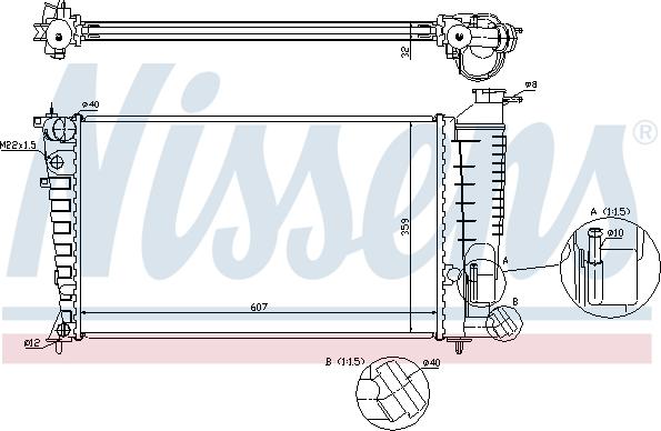 Nissens 697207 - Радіатор, охолодження двигуна autocars.com.ua