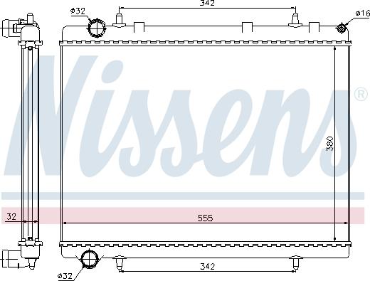 Nissens 63601 - Радіатор охолодження autocars.com.ua