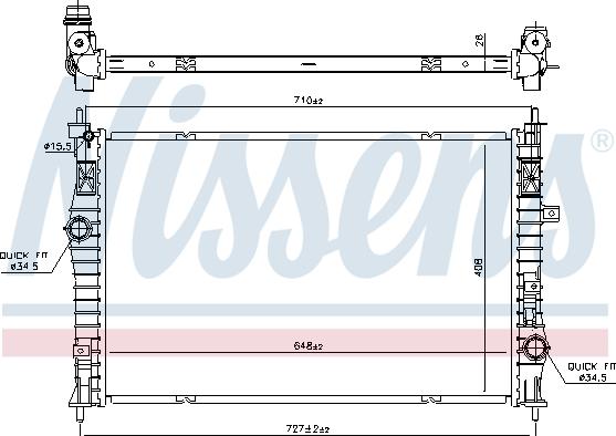 Nissens 636042 - Радиатор, охлаждение двигателя avtokuzovplus.com.ua