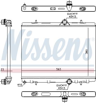 Nissens 690294 - Радіатор, охолодження двигуна autocars.com.ua