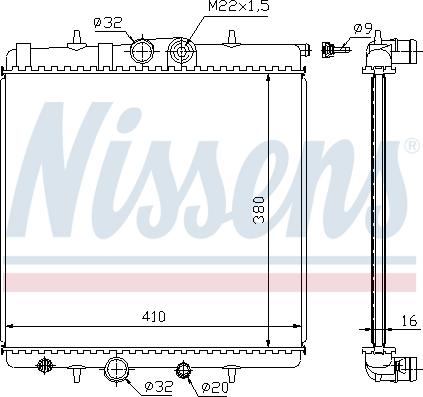 Nissens 696396 - Радіатор, охолодження двигуна autocars.com.ua