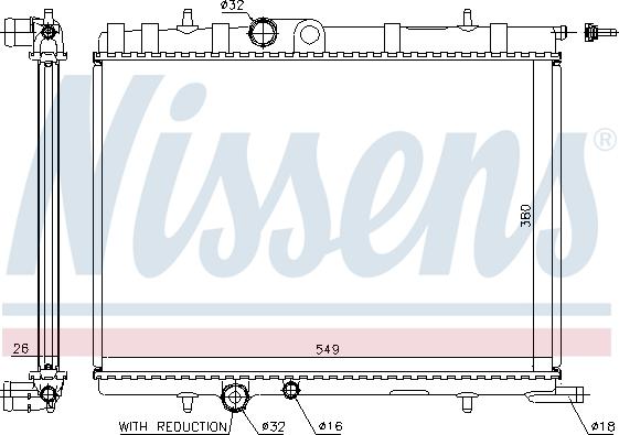 Nissens 63694A - Радиатор, охлаждение двигателя avtokuzovplus.com.ua