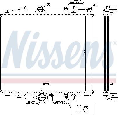 Nissens 63695A - Радиатор, охлаждение двигателя avtokuzovplus.com.ua