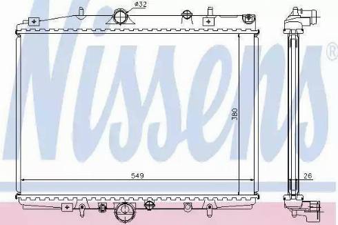 Nissens 63704 - Радіатор, охолодження двигуна autocars.com.ua