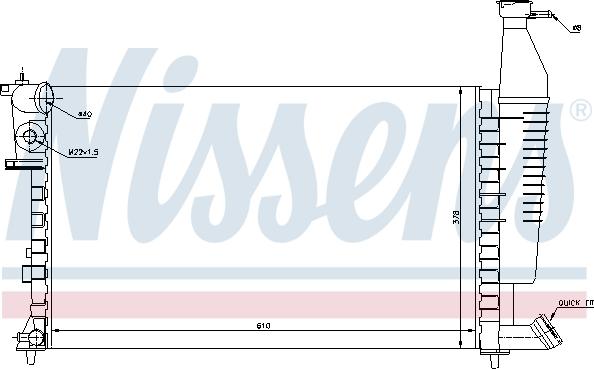 Nissens 693414 - Радіатор, охолодження двигуна autocars.com.ua