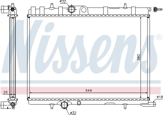 Nissens 63719A - Радіатор, охолодження двигуна autocars.com.ua