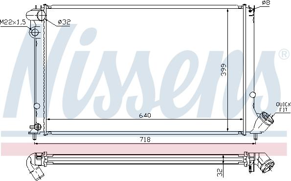 Nissens 692963 - Радіатор, охолодження двигуна autocars.com.ua