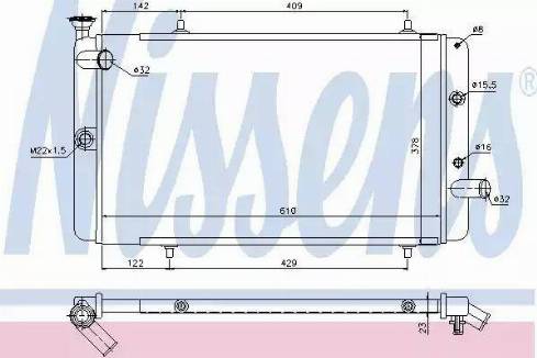 Nissens 63742 - Радіатор, охолодження двигуна autocars.com.ua