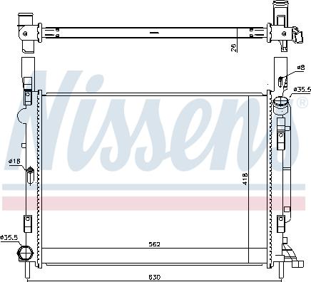 Nissens 637618 - Радіатор, охолодження двигуна autocars.com.ua