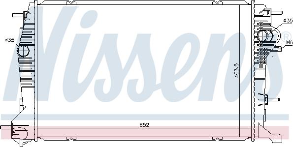 Nissens 637622 - Радиатор, охлаждение двигателя avtokuzovplus.com.ua