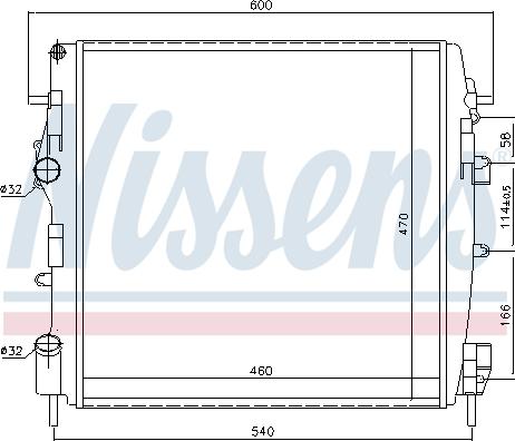 Nissens 696303 - Радіатор, охолодження двигуна autocars.com.ua