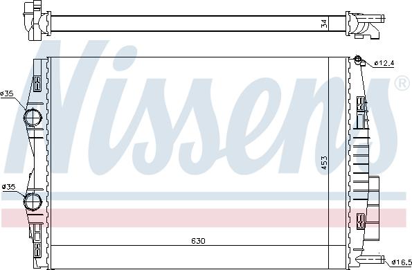 Nissens 699990 - Радиатор, охлаждение двигателя avtokuzovplus.com.ua