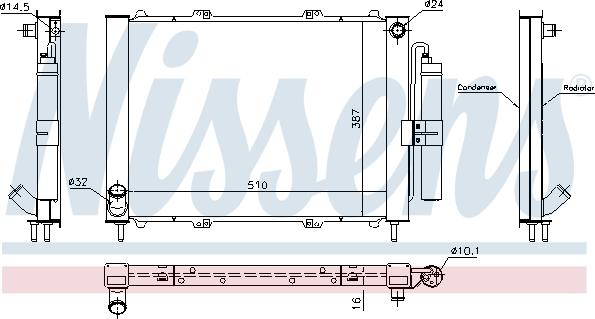 Nissens 637637 - Модуль охлаждения avtokuzovplus.com.ua