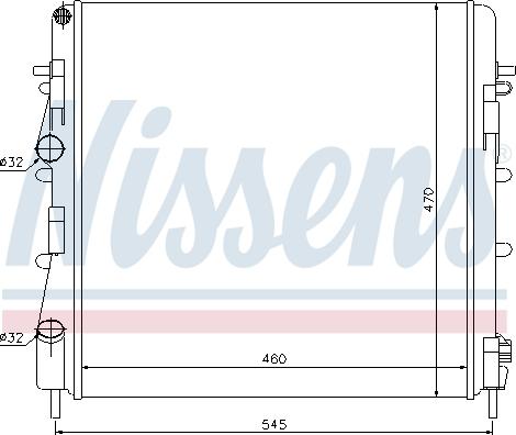 Nissens 63763 - Радіатор, охолодження двигуна autocars.com.ua