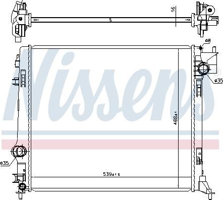 Nissens 637665 - Радиатор, охлаждение двигателя avtokuzovplus.com.ua