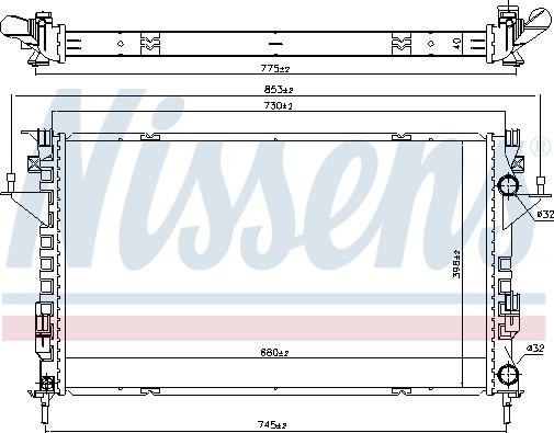 Nissens 637666 - Радіатор, охолодження двигуна autocars.com.ua