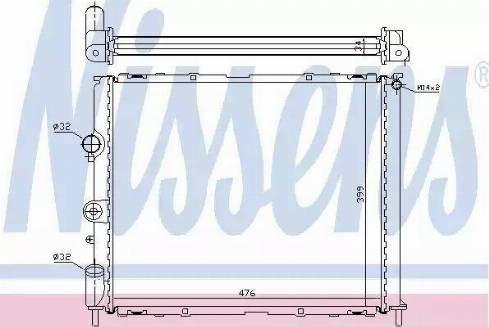 Nissens 63768 - Радиатор, охлаждение двигателя avtokuzovplus.com.ua