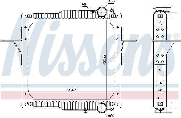 Nissens 63784 - Радіатор, охолодження двигуна autocars.com.ua