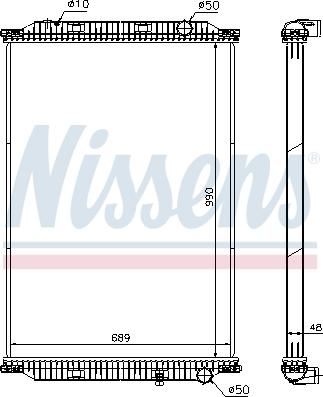 Nissens 637850 - Радіатор, охолодження двигуна autocars.com.ua