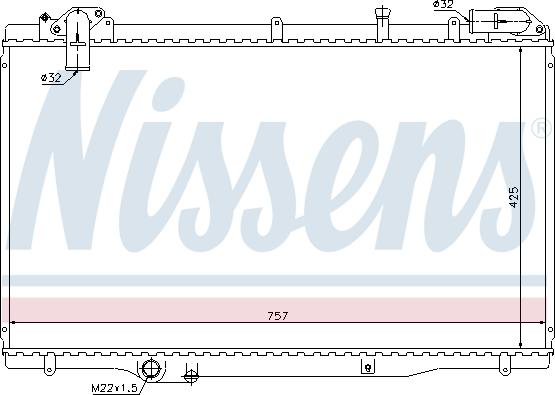 Nissens 63791 - Радіатор, охолодження двигуна autocars.com.ua