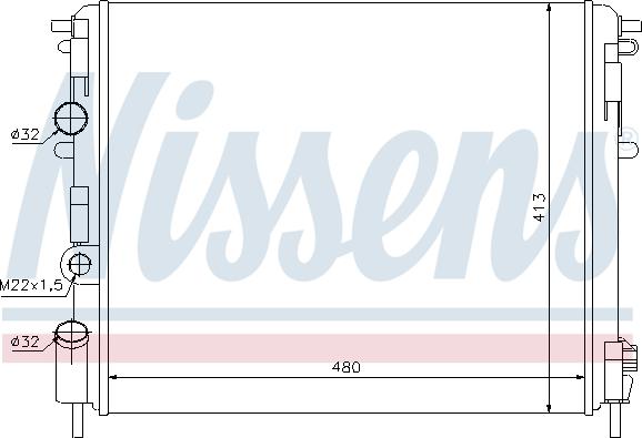 Nissens 63794 - Радіатор, охолодження двигуна autocars.com.ua