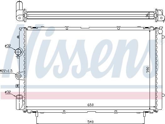 Nissens 695584 - Радіатор, охолодження двигуна autocars.com.ua