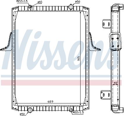 Nissens 63821A - Радіатор, охолодження двигуна autocars.com.ua