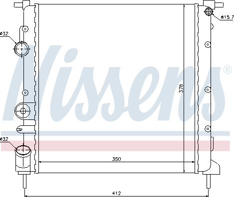 Nissens 698214 - Радіатор, охолодження двигуна autocars.com.ua