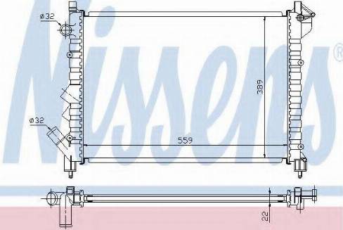 Nissens 63832A - Радіатор, охолодження двигуна autocars.com.ua