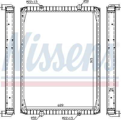 Nissens 63848A - Радіатор, охолодження двигуна autocars.com.ua