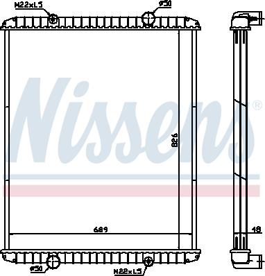 Nissens 638490 - Радіатор, охолодження двигуна autocars.com.ua