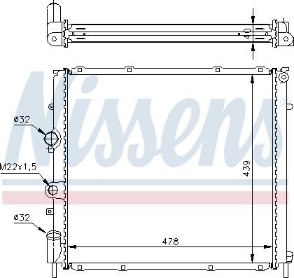 Nissens 63854A - Радіатор, охолодження двигуна autocars.com.ua