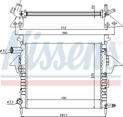 Nissens 696463 - Радиатор, охлаждение двигателя avtokuzovplus.com.ua