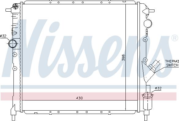 NISSENS 63878 - Радіатор, охолодження двигуна autocars.com.ua