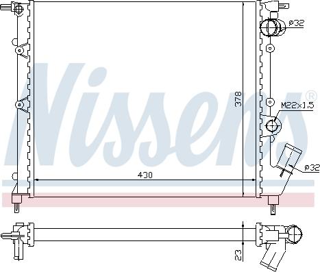 Nissens 63894 - Радіатор, охолодження двигуна autocars.com.ua