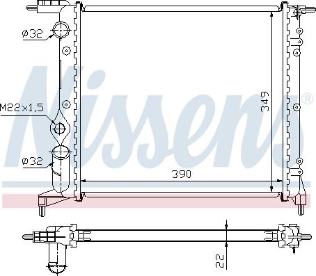 Nissens 639271 - Радіатор, охолодження двигуна autocars.com.ua