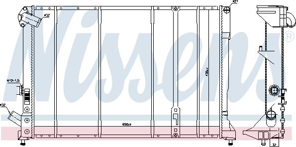 Nissens 63975 - Радіатор, охолодження двигуна autocars.com.ua