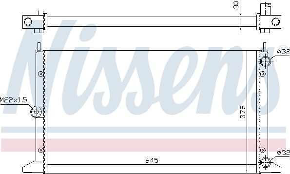 Nissens 63991 - Радиатор, охлаждение двигателя avtokuzovplus.com.ua