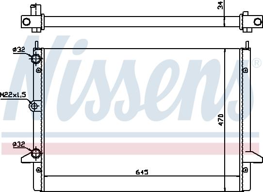 Nissens 63992 - Радіатор, охолодження двигуна autocars.com.ua