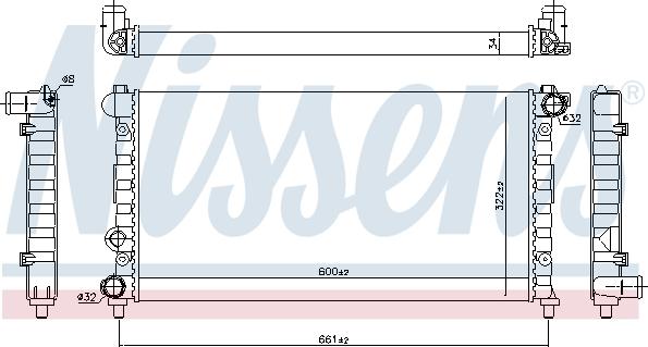 Nissens 691052 - Радиатор, охлаждение двигателя avtokuzovplus.com.ua